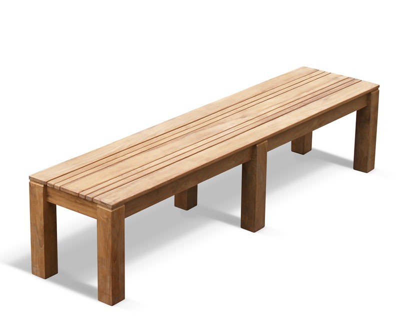 Chichester Teak Backless Bench 2m | School Gym Bench