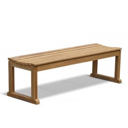 Westminster Teak Backless Outdoor Bench - 1.5m