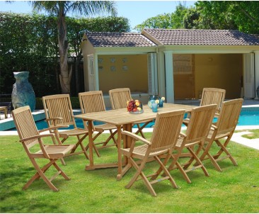 Shelley Teak Garden Drop Leaf Table and Chairs Set