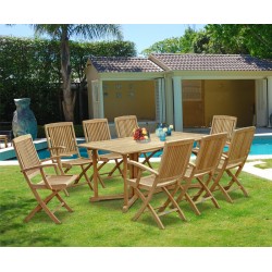 Shelley Teak Garden Drop Leaf Table and Chairs Set