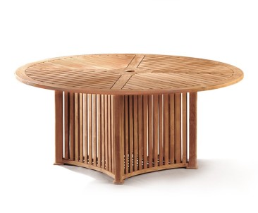 Aero Teak Garden Contemporary Round Table - 180cm - Dining Tables