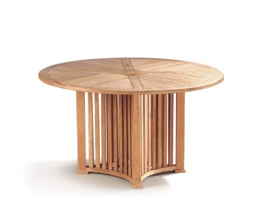 Aero Teak Round Contemporary Dining Table