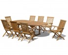 Ashdown Teak Extending Table and 8 Chairs Set
