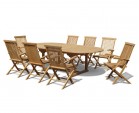 Ashdown 8 Seater Table and Folding Chairs Set