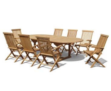 Ashdown 8 Seater Table and Folding Chairs Set