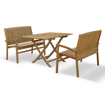 Rimini Teak Table and Benches Set