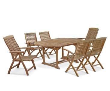Deluxe Brompton Extending 6 Seater Dining Set