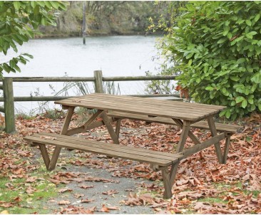 Teak 6ft Garden Pub Bench - 6 Seater Dining Table and Chairs