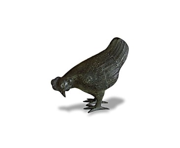 Small Hen Brass Garden Ornament - Gift Ideas