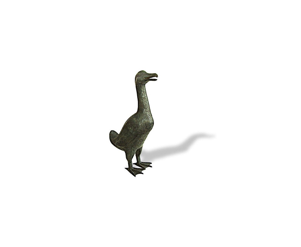 Large Tall Duck Brass Ornament - Great Garden Gift - Outdoor Accessories