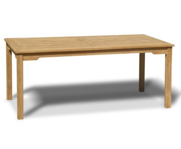 Sandringham Teak 6ft Outdoor Rectangular Dining Table - Garden Tables