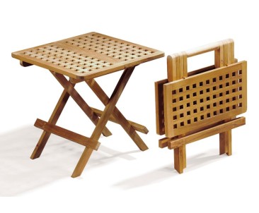 Square Teak Folding Picnic Table - Picnic Tables