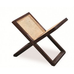 Rattan and Teak Wooden Magazine Rack