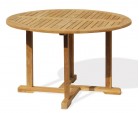Canfield Teak Patio Table and Stacking Chairs - Outdoor Garden Dining Set