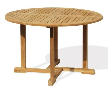 Canfield Teak Patio Table and Stacking Chairs - Outdoor Garden Dining Set