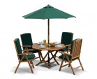 Suffolk Garden Folding Dining Table and Reclining Chairs Set