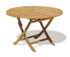 Suffolk Folding Round Garden Table and Chairs Set