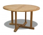 Canfield Round Patio Table and 4 Bali Stacking Chairs