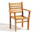 Canfield 1.3m Teak Patio Set with 4 Yale Stacking Chairs