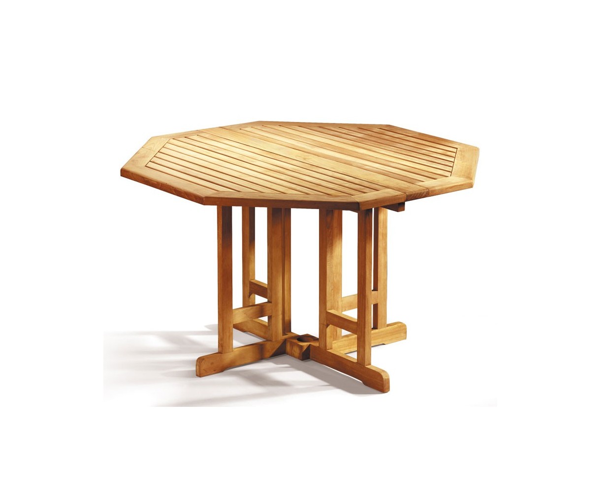 Berrington Teak Gateleg Octagonal Garden Table - 120cm