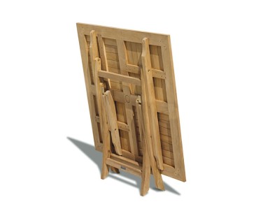Suffolk Teak Folding Garden Table and 4 Stacking Chairs Set