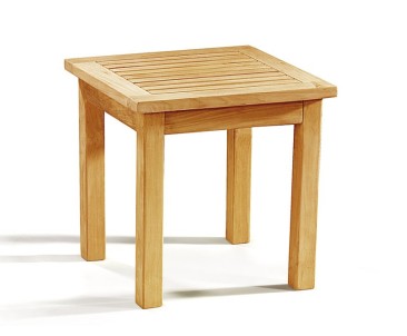 Occasional Teak Square Garden Side Table - Picnic Tables