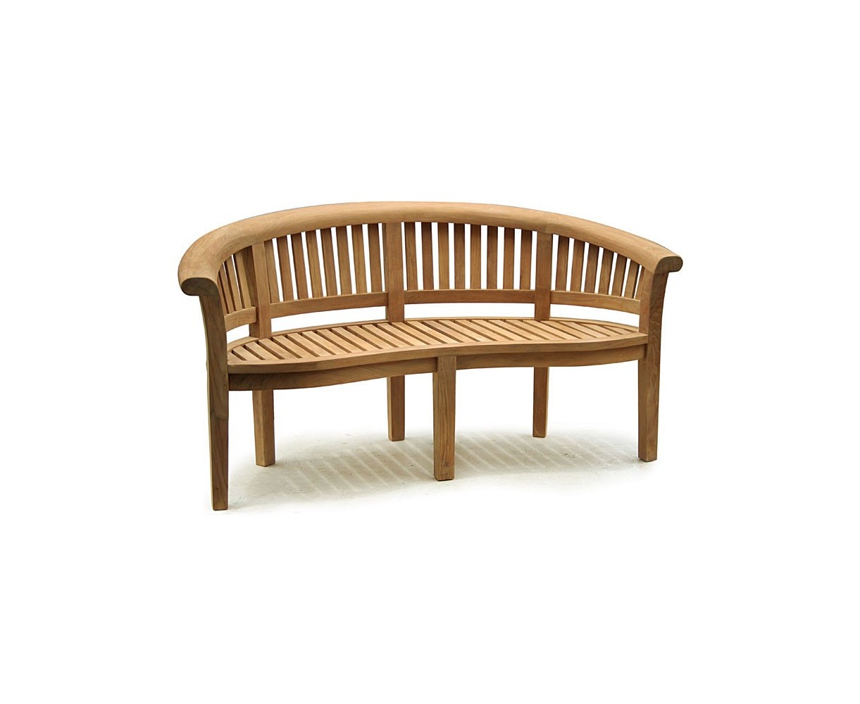 Deluxe Teak Banana Bench and Chair Set
