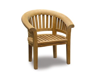 Deluxe Teak Banana Bench and Chair Set