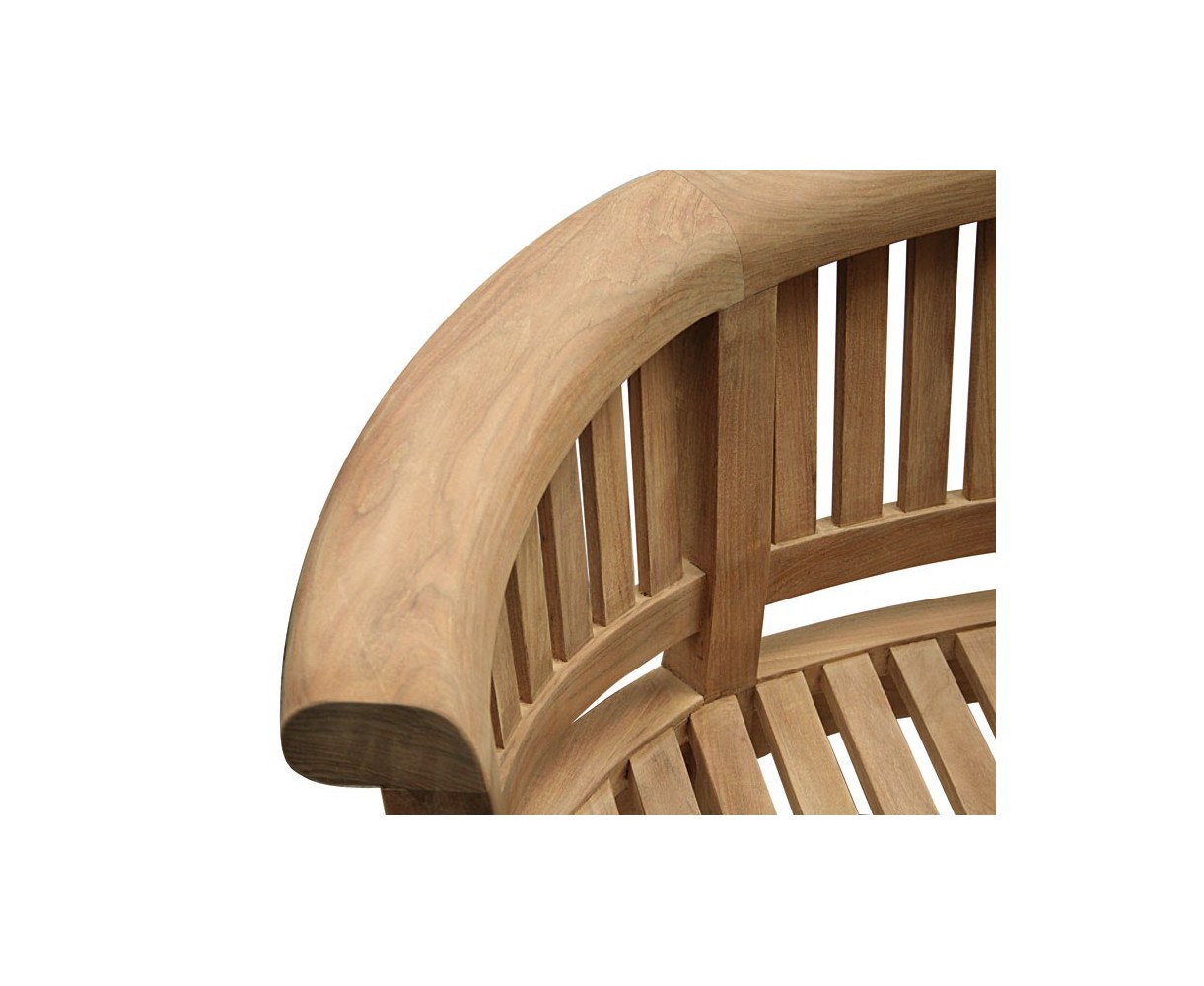 Deluxe Teak Banana Bench and Chair Set