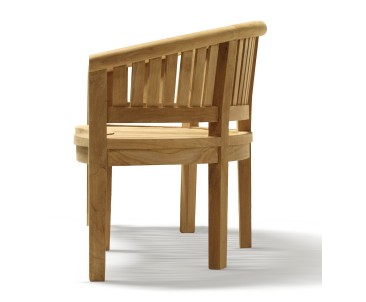 Modern Teak Banana Bench, Table and Chairs Set