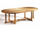 Hilgrove Extra Large Teak Oval Garden Table - 2.6m x 1.3m
