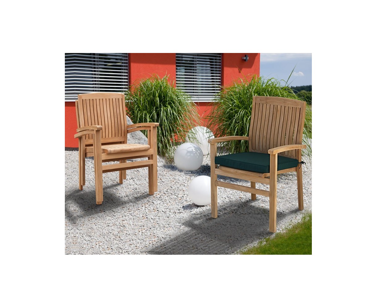 Hilgrove 6 Seater Garden Table and Bali Stacking Chairs Set