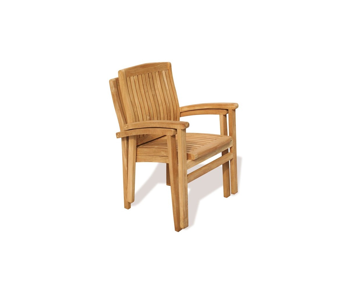 Hilgrove 6 Seater Garden Table and Bali Stacking Chairs Set