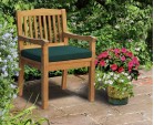 Brompton Teak 6 Seater Extending Dining Set - Outdoor Patio Table and 6 Chairs
