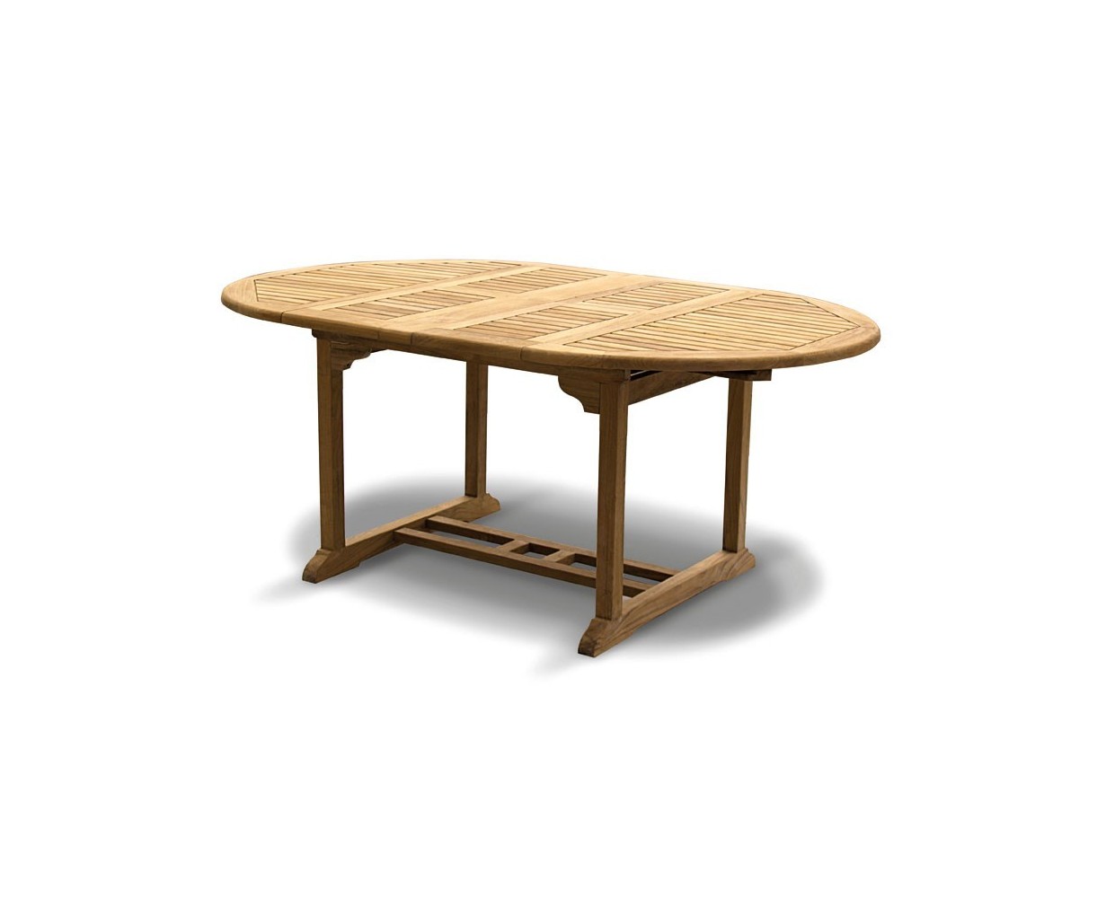 Brompton Bali Teak Extendable Dining Table Set With 6 Stackable Chairs