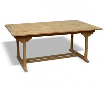 Dorchester Teak Extendable Dining Set with 8 Monaco Stacking Chairs