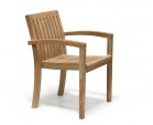 Dorchester Teak Extendable Dining Set with 8 Monaco Stacking Chairs