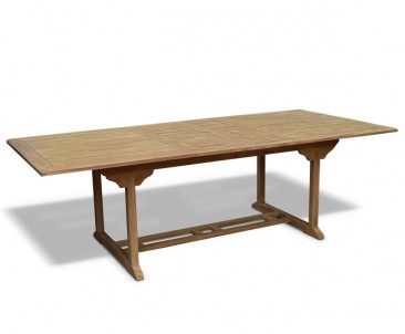 Dorchester Teak Extending Dining Set with 8 Bali Recliner Chairs