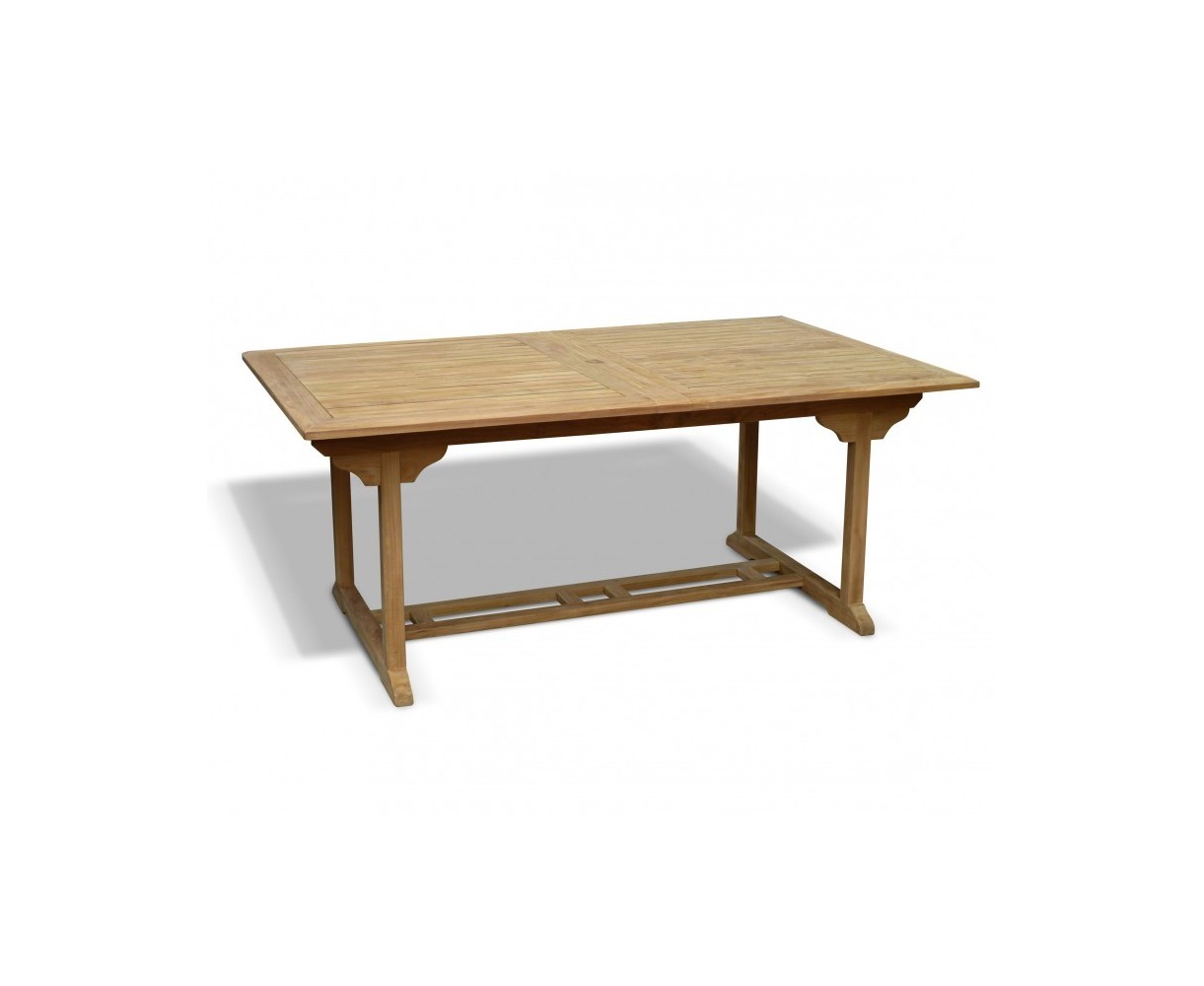 Dorchester Teak Extending Dining Set with 8 Bali Recliner Chairs