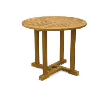 Canfield Round Wooden Dining Table - 90cm - Dining Tables