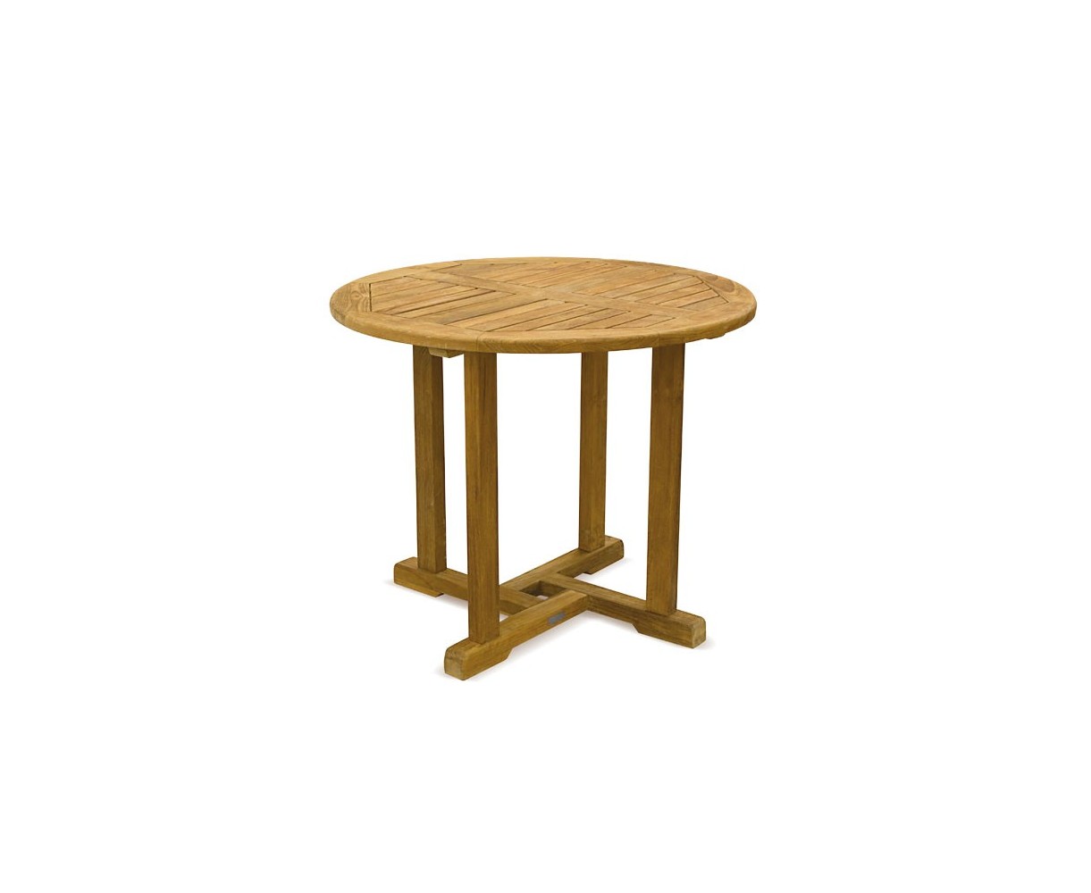 Canfield Round Wooden Dining Table - 90cm