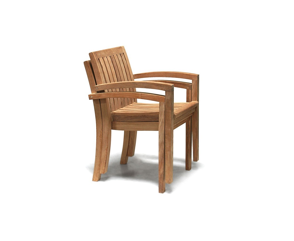 Hilgrove 8 Seater Teak Dining Set with Stacking Chairs