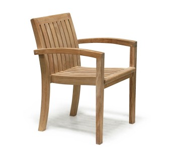 Hilgrove 8 Seater Teak Dining Set with Stacking Chairs