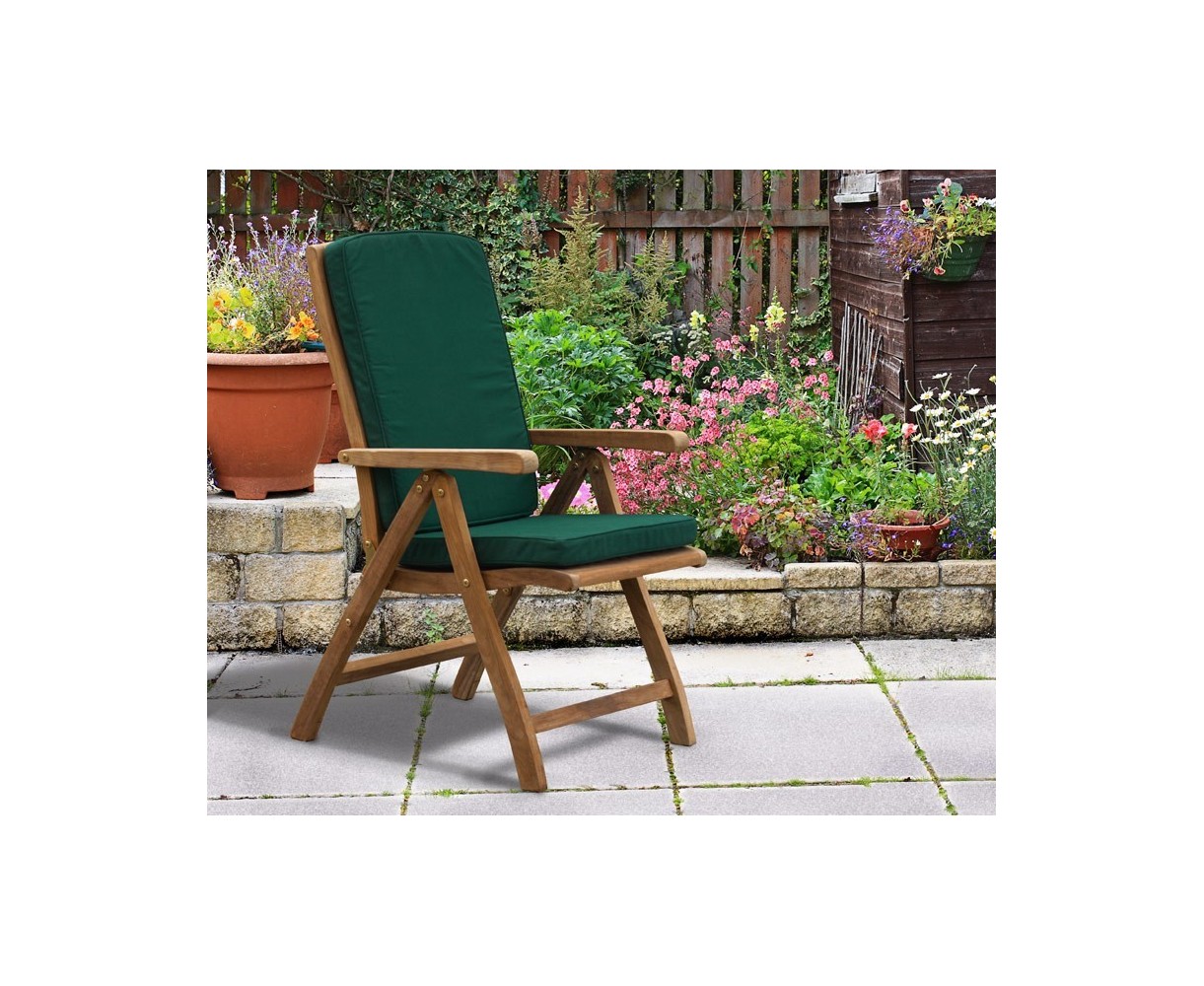 Bali Teak 10 Seater Extending Dining Table and Reclining Chairs Set