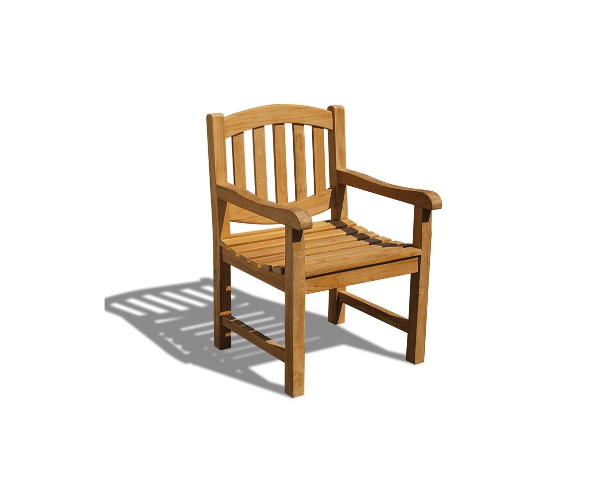 Ascot Oval Back Teak Garden Armchair