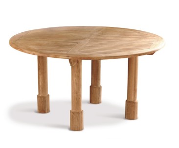 Titan Teak 5ft Round Garden Table - 150cm - 