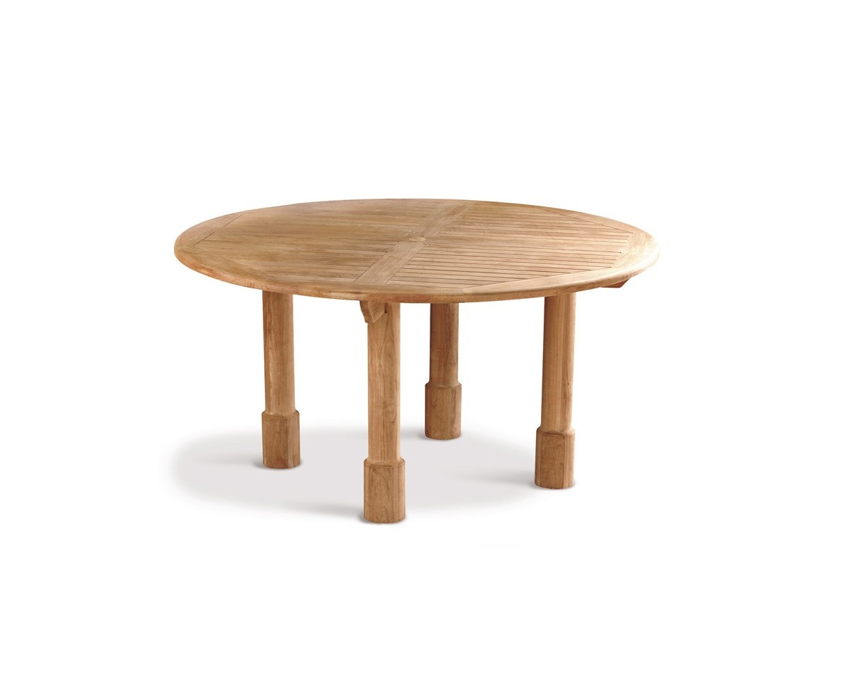 Titan Teak 5ft Round Garden Table - 150cm