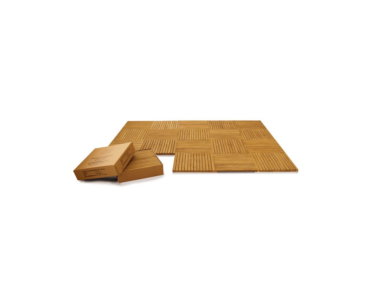 Standard Teak Decking Tiles 1sqm - 4pcs