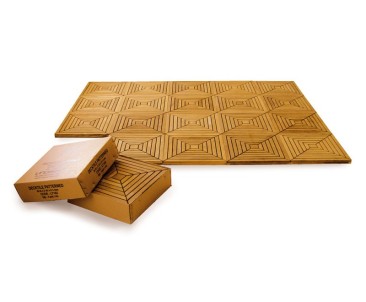 Patterned Teak Decking Tiles 1sqm - 4pcs - Garden Accessories