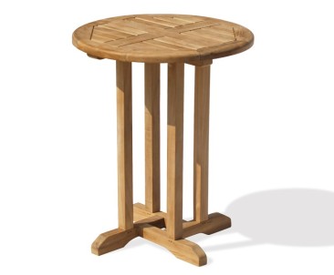 Canfield Bistro Round Teak Garden Table - 60 - Fixed Tables